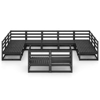 Set Divani da Giardino 11 pz in Legno Massello di Pino cod mxl 37335