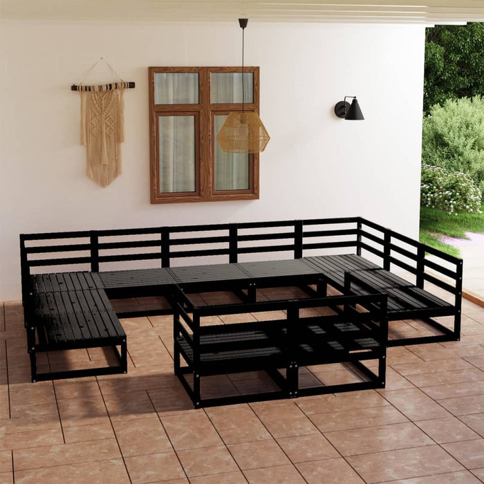 Set Divani da Giardino 11 pz in Legno Massello di Pino cod mxl 37335