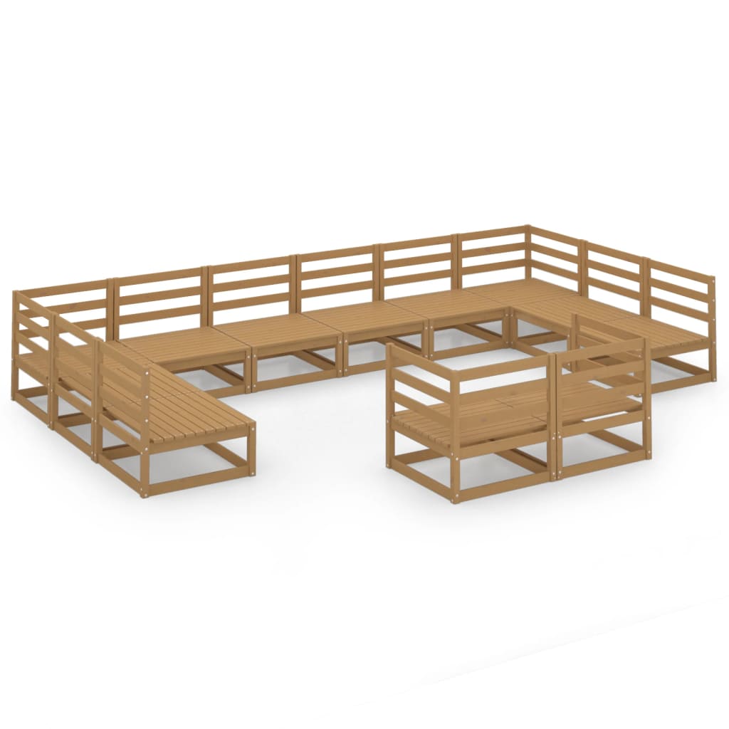 Set Divani da Giardino 12 pz in Legno Massello di Pino 3076222