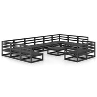 Set Divani da Giardino 13 pz in Legno Massello di Pino cod mxl 37352