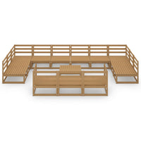 Set Divani da Giardino 14 pz in Legno Massello di Pino 3076237