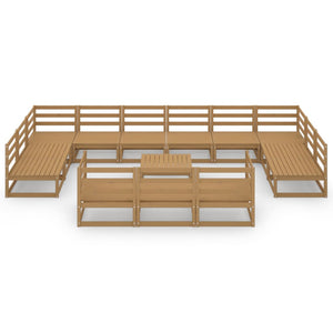 Set Divani da Giardino 14 pz in Legno Massello di Pino 3076237