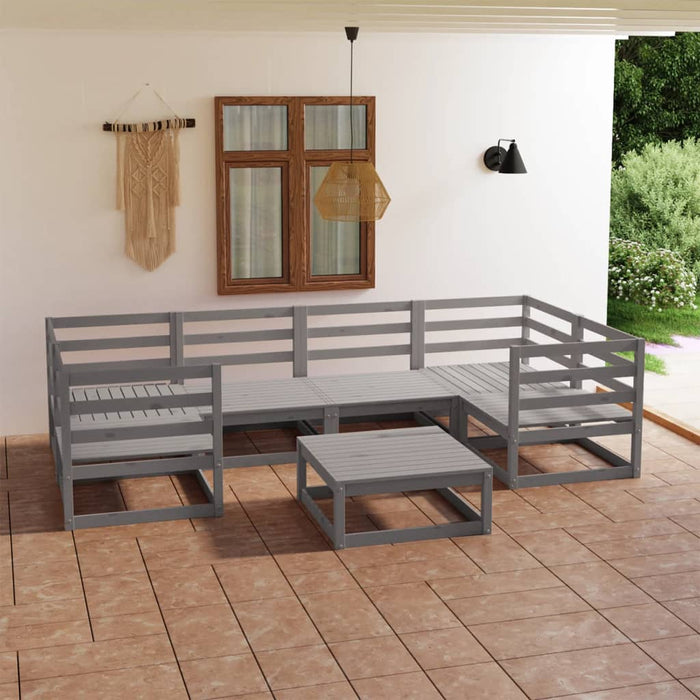 Set Divani da Giardino 7 pz in Legno Massello di Pino 3076246