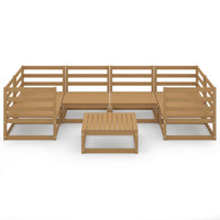 Set Divani da Giardino 7 pz in Legno Massello di Pino cod mxl 37360