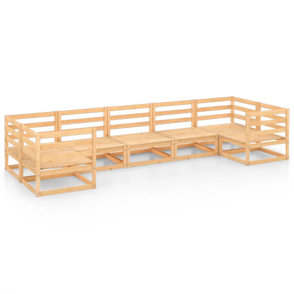 Set Salotto da Giardino 7 pz in Legno Massello di Pino 3076249