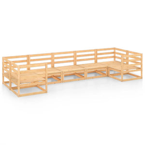 Set Salotto da Giardino 7 pz in Legno Massello di Pino 3076249