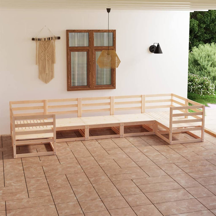 Set Salotto da Giardino 7 pz in Legno Massello di Pino 3076249