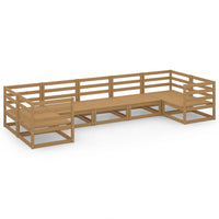 Set Divani da Giardino 7 pz in Legno Massello di Pino cod mxl 37366