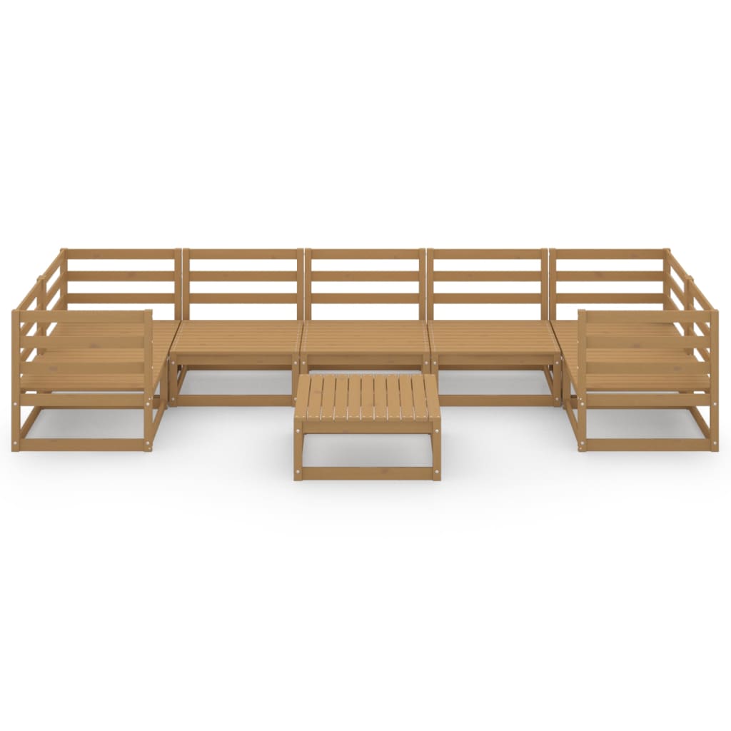 Set Divani da Giardino 8 pz in Legno Massello di Pino cod mxl 37362