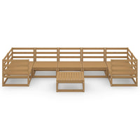 Set Divani da Giardino 8 pz in Legno Massello di Pino cod mxl 37362