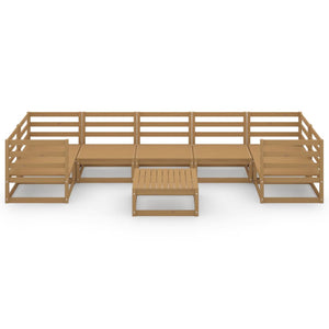 Set Divani da Giardino 8 pz in Legno Massello di Pino cod mxl 37362