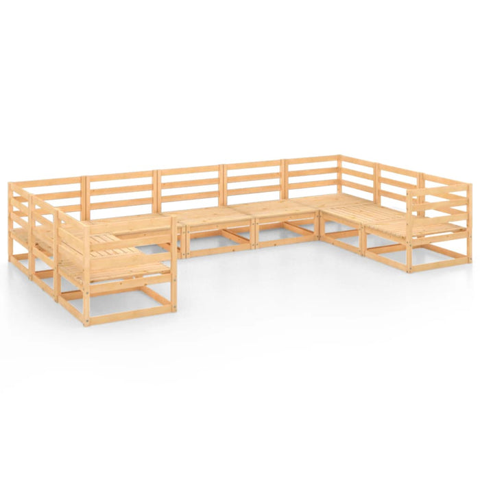 Set Divani da Giardino 9 pz in Legno Massello di Pino 3076259