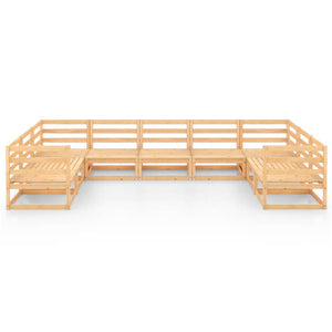 Set Divani da Giardino 9 pz in Legno Massello di Pino 3076259