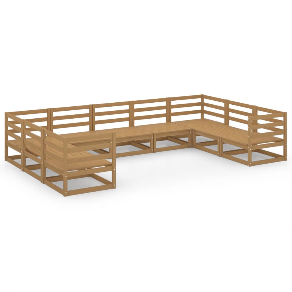 Set Divani da Giardino 9 pz in Legno Massello di Pino 3076262