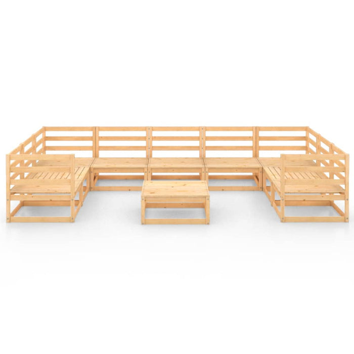 Set Divani da Giardino 10 pz in Legno Massello di Pino cod mxl 37381