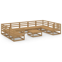 Set Divani da Giardino 10 pz in Legno Massello di Pino cod mxl 37379