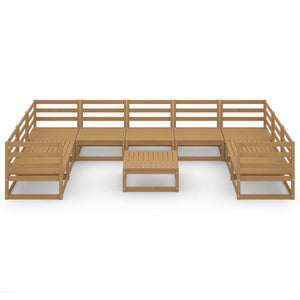 Set Divani da Giardino 10 pz in Legno Massello di Pino cod mxl 37379