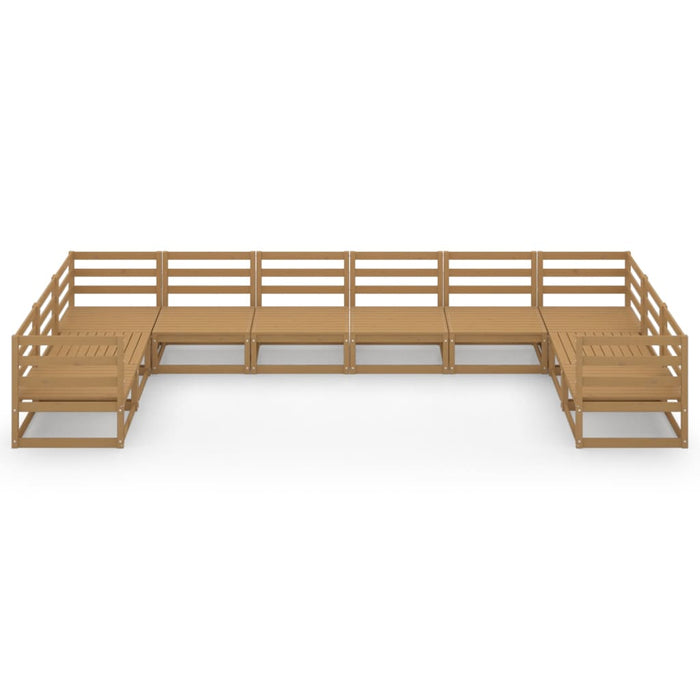 Set Divani da Giardino 10 pz in Legno Massello di Pino cod mxl 37382