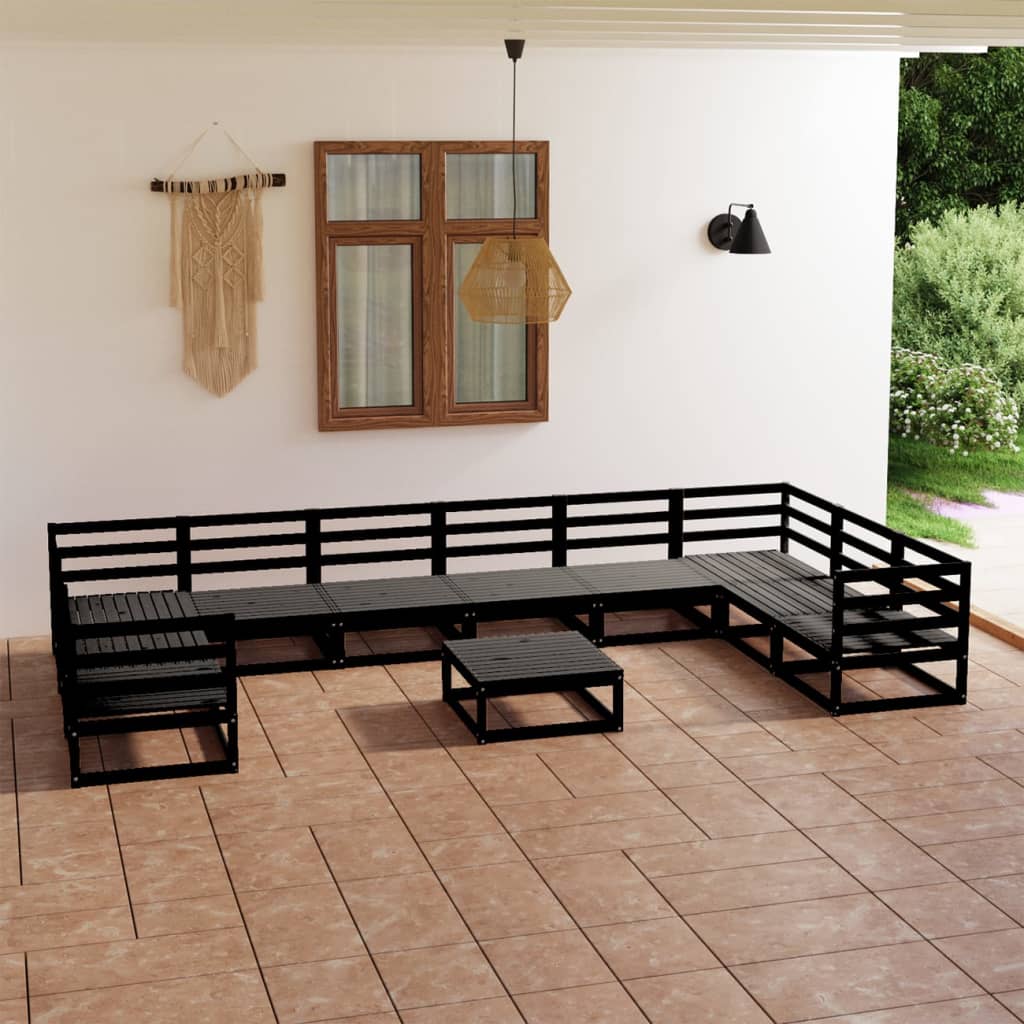 Set Divani da Giardino 11 pz in Legno Massello di Pino cod mxl 41719