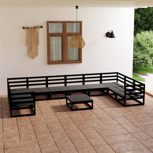 Set Divani da Giardino 11 pz in Legno Massello di Pino cod mxl 41719