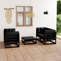 Set Divani da Giardino 5 pz con Cuscini Legno Massello di Pino 3076308