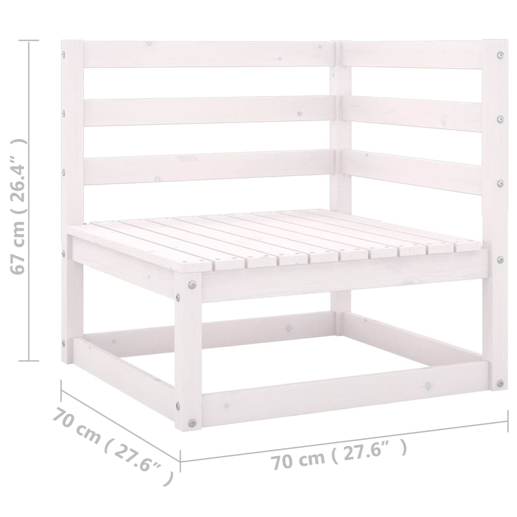 Divano da Giardino a 4 Posti con Cuscini Legno Massello di Pino 3076410