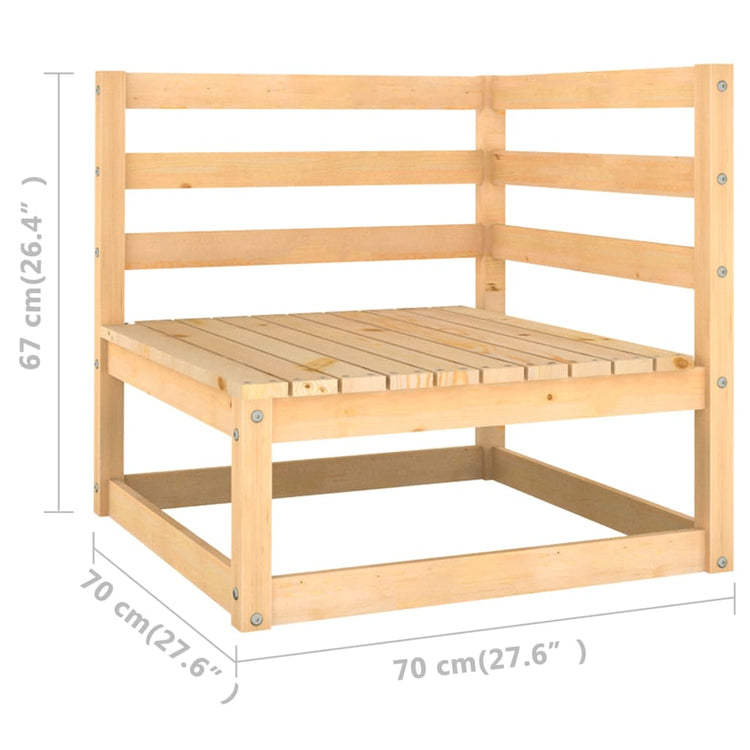 Set Divani da Giardino 4 pz con Cuscini Legno Massello Pino cod mxl 44695