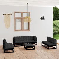 Set Divani da Giardino 8 pz con Cuscini Legno Massello di Pino 3076478