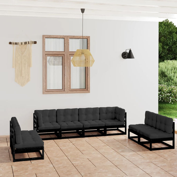 Set Divani da Giardino 8 pz con Cuscini Legno Massello Pino 3076483