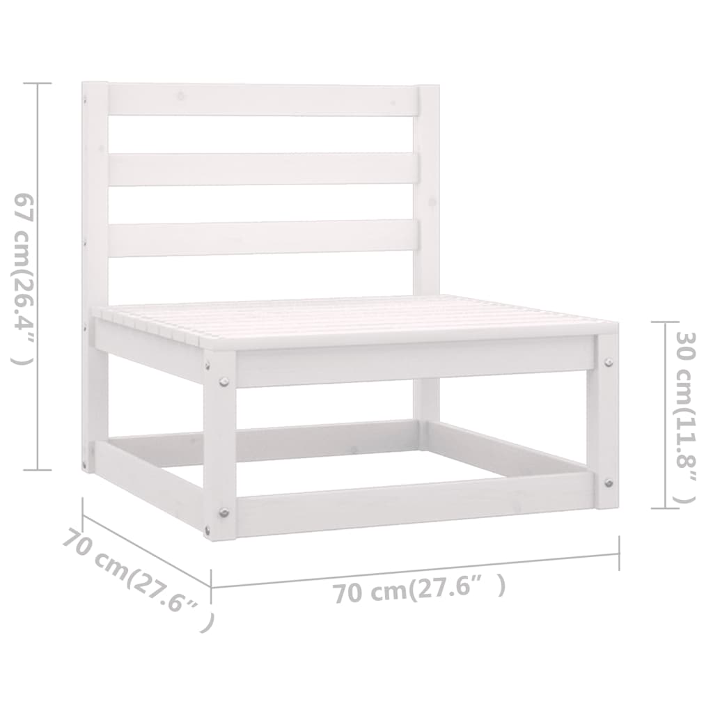 Set Divani da Giardino 8 pz con Cuscini Legno Massello di Pino 3076665