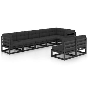 Set Divani da Giardino 8 pz con Cuscini Legno Massello di Pino 3076668