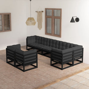 Set Divani da Giardino 8 pz con Cuscini Legno Massello di Pino cod mxl 37993