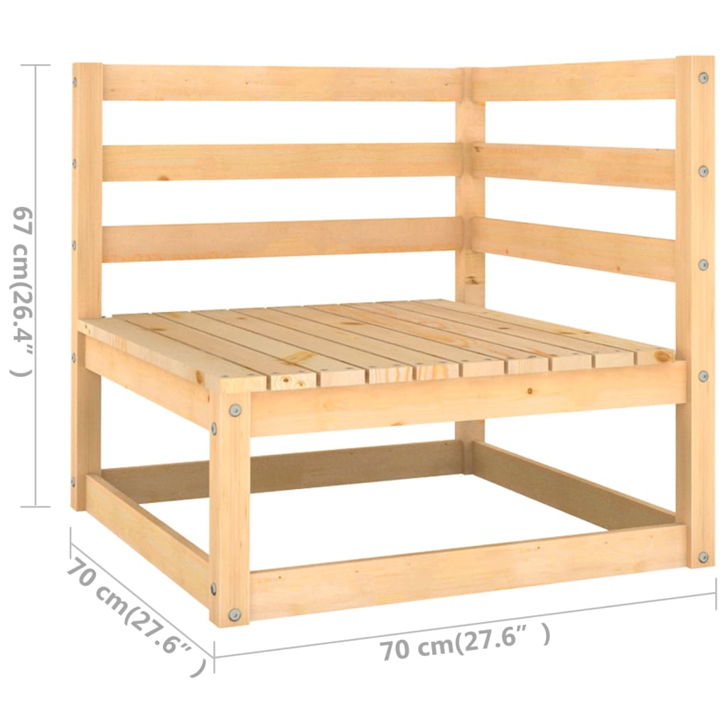 Set Divani da Giardino 10 pz con Cuscini Legno Massello di Pino cod mxl 38027