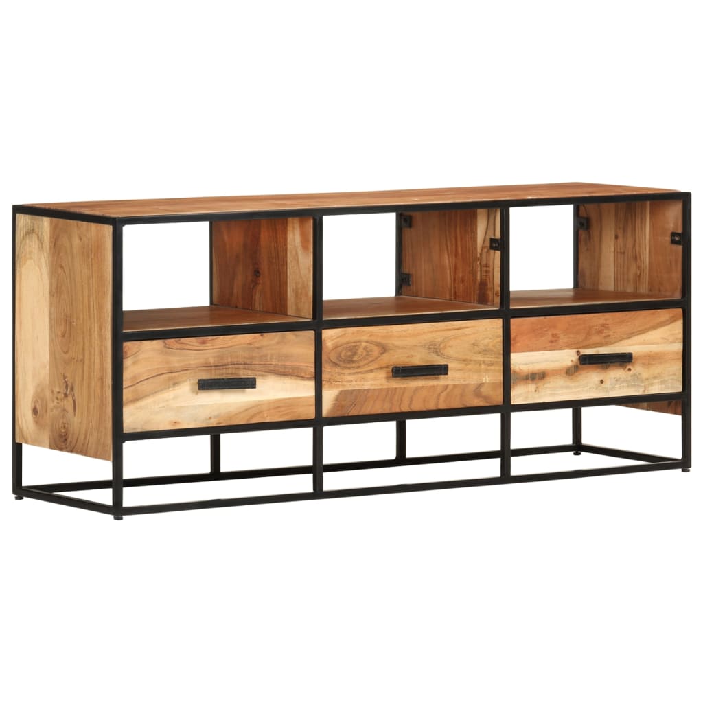 Mobile Porta TV 110x30x45 cm in Legno Massello di Acacia 327448