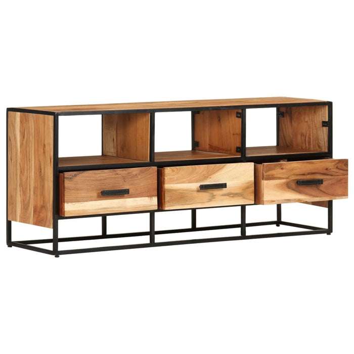 Mobile Porta TV 110x30x45 cm in Legno Massello di Acacia 327448