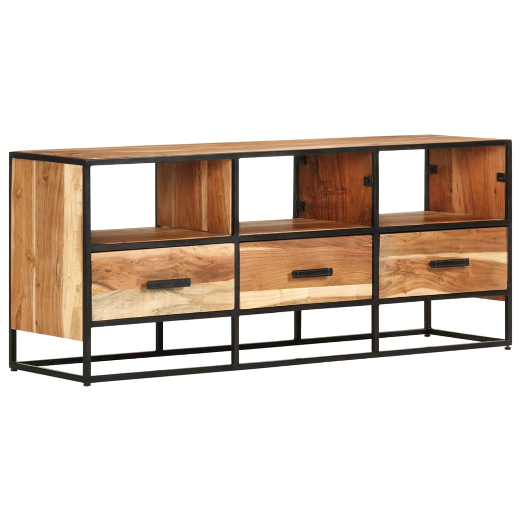 Mobile Porta TV 110x30x45 cm in Legno Massello di Acacia 327448