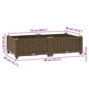 Fioriera Rialzata 80x40x23 cm in Polipropilene cod mxl 67331