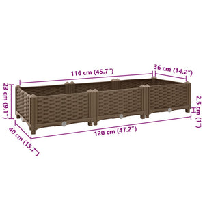 Fioriera Rialzata 120x40x23 cm in Polipropilene cod mxl 67073