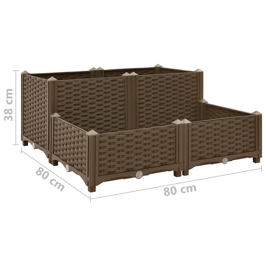 Fioriera Rialzata 80x80x38 cm in Polipropilene 316523