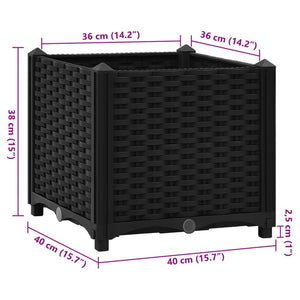 Fioriera Rialzata 40x40x38 cm in Polipropilene 316530