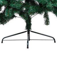 Set Albero Natale Artificiale a Metà LED e Palline Verde 180 cm 3077479