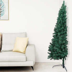 Set Albero Natale Artificiale a Metà LED e Palline Verde 210cm  cod mxl 24712