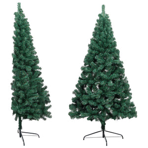 Set Albero Natale Artificiale a Metà LED e Palline Verde 210cm  cod mxl 24712