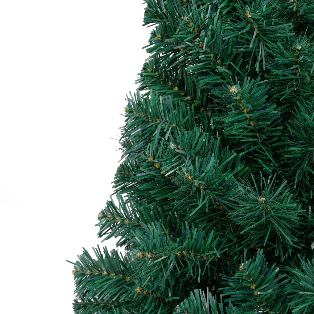 Set Albero Natale Artificiale a Metà LED e Palline Verde 210cm  cod mxl 24712