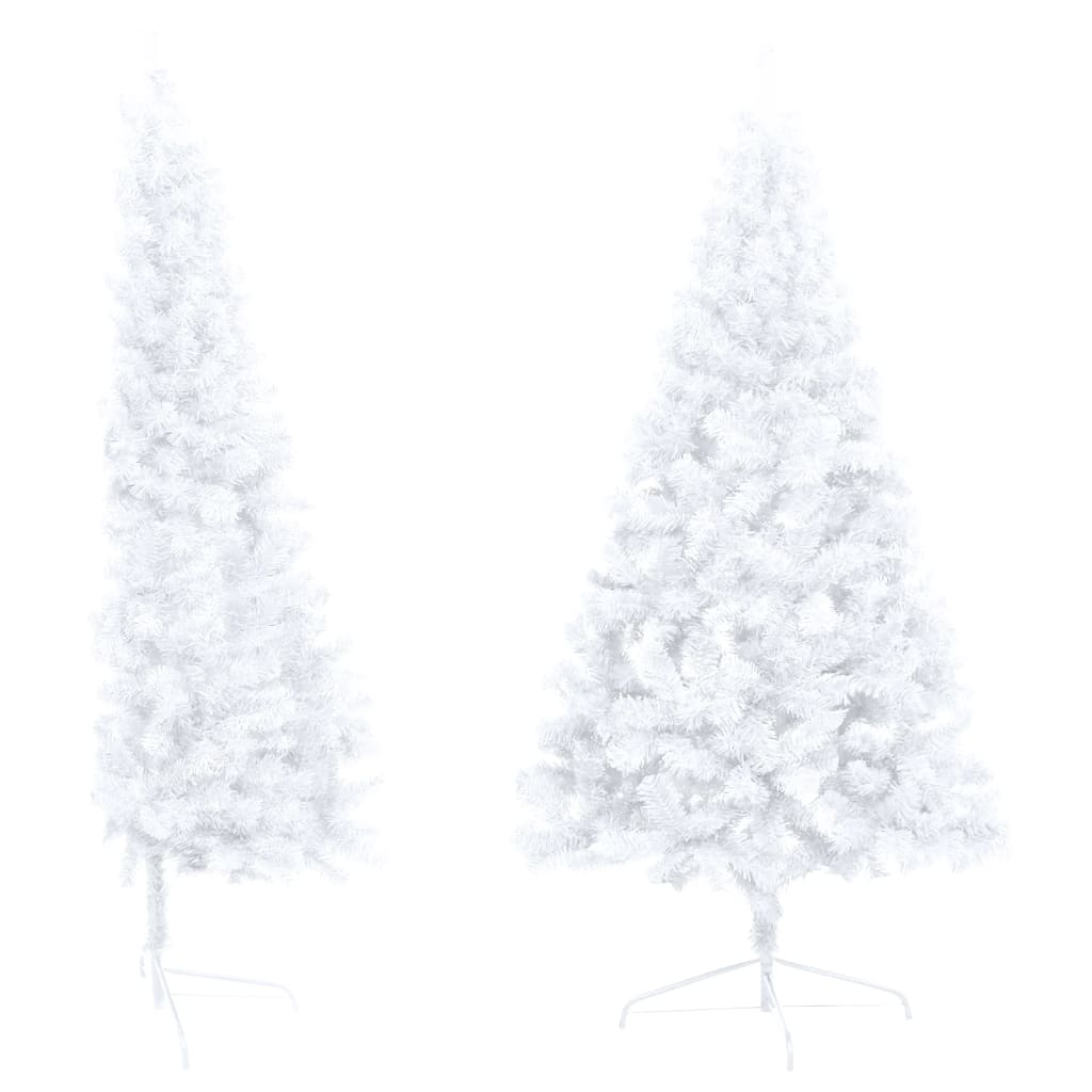 Set Albero Natale Artificiale a Metà LED Palline Bianco 120cm  cod mxl 27635