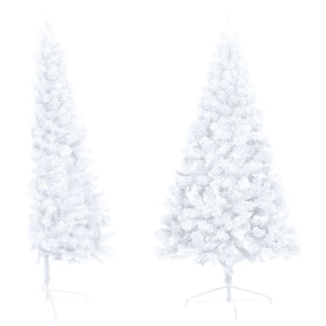 Set Albero Natale Artificiale a Metà LED Palline Bianco 120cm  cod mxl 27635