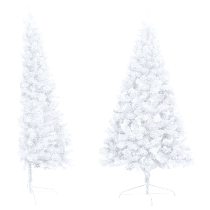 Set Albero Natale Artificiale a Metà LED Palline Bianco 120cm  cod mxl 27635