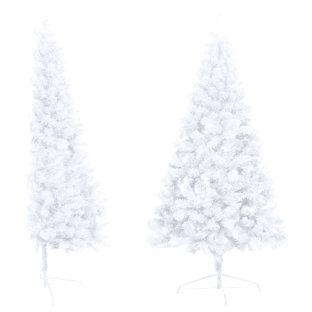 Set Albero Natale Artificiale a Metà LED Palline Bianco 180cm  cod mxl 27352