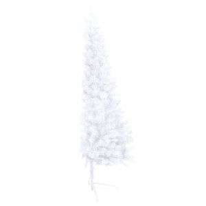 Set Albero Natale Artificiale a Metà LED Palline Bianco 180cm  cod mxl 27352