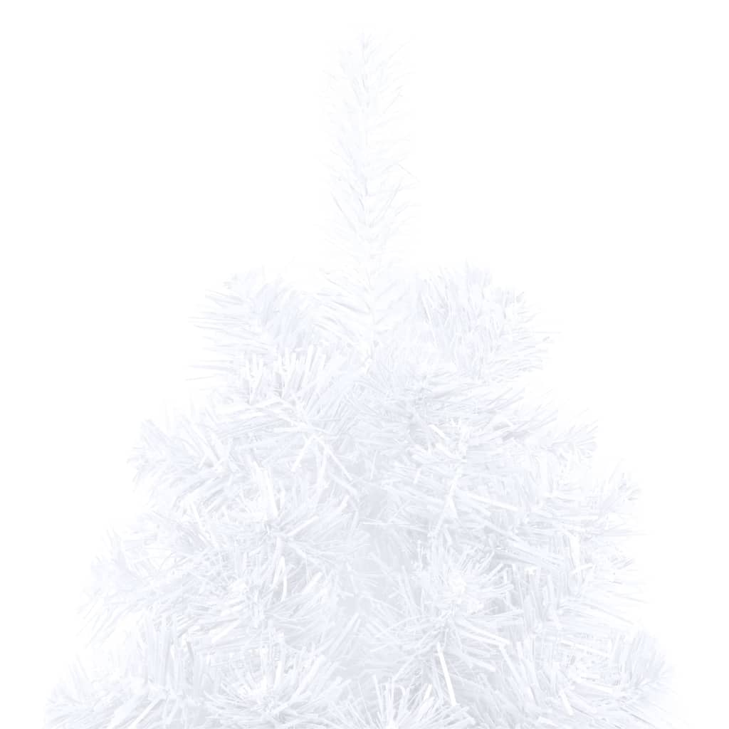 Set Albero Natale Artificiale a Metà LED Palline Bianco 180cm  cod mxl 27352